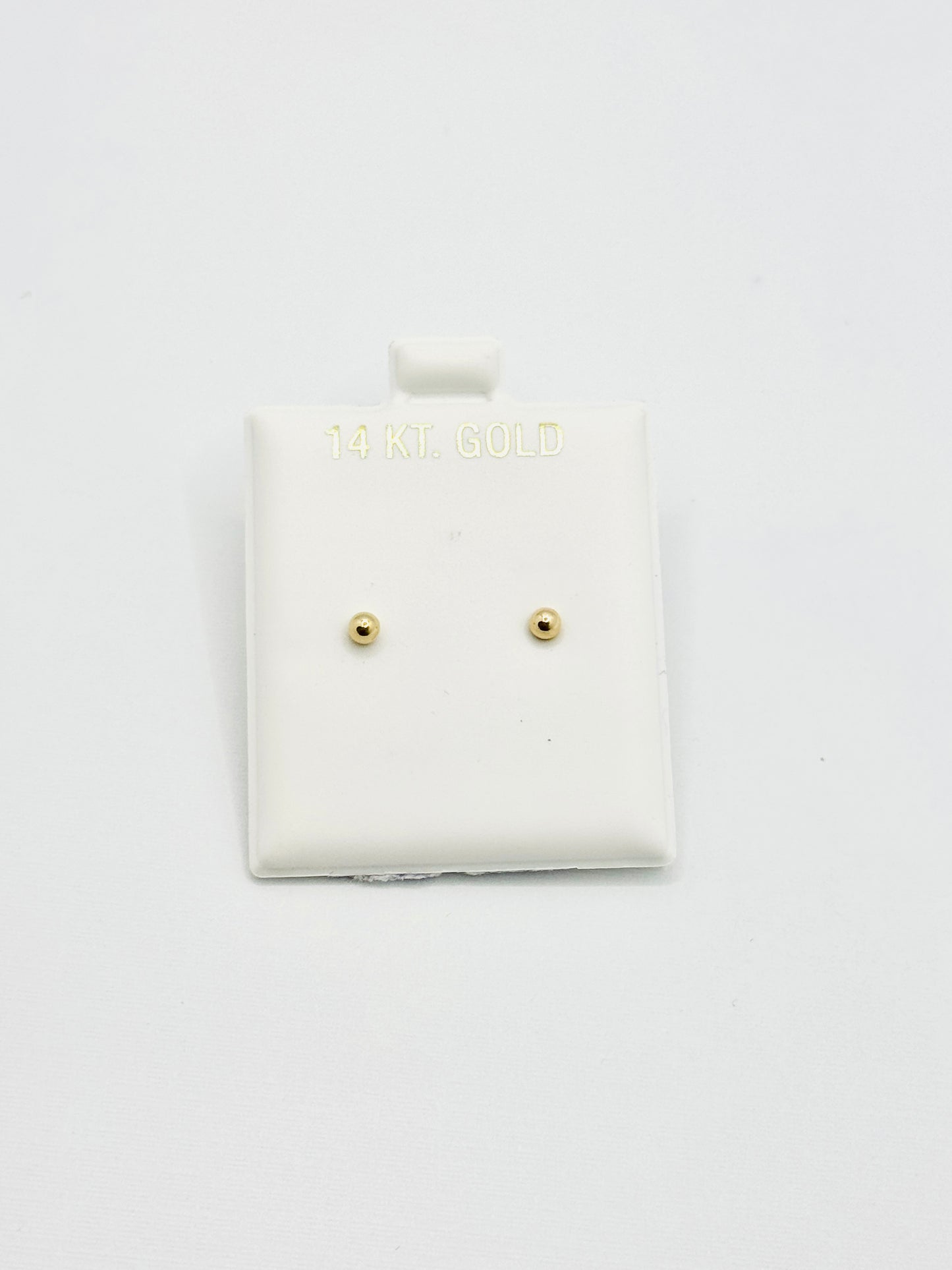 Stud Earrings 14K Gold 3 mm
